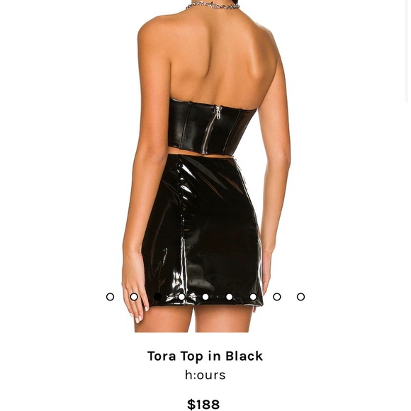 h:ours Tora top in black - Picture 5 of 8